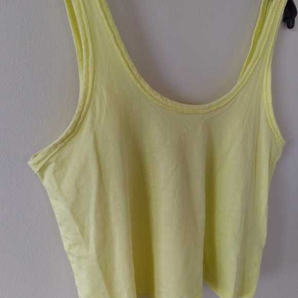 Fun Summer Crop Tank by bp, Nordstroms. Bright Yellow, Cotton. NWOT - Picture 2 of 5